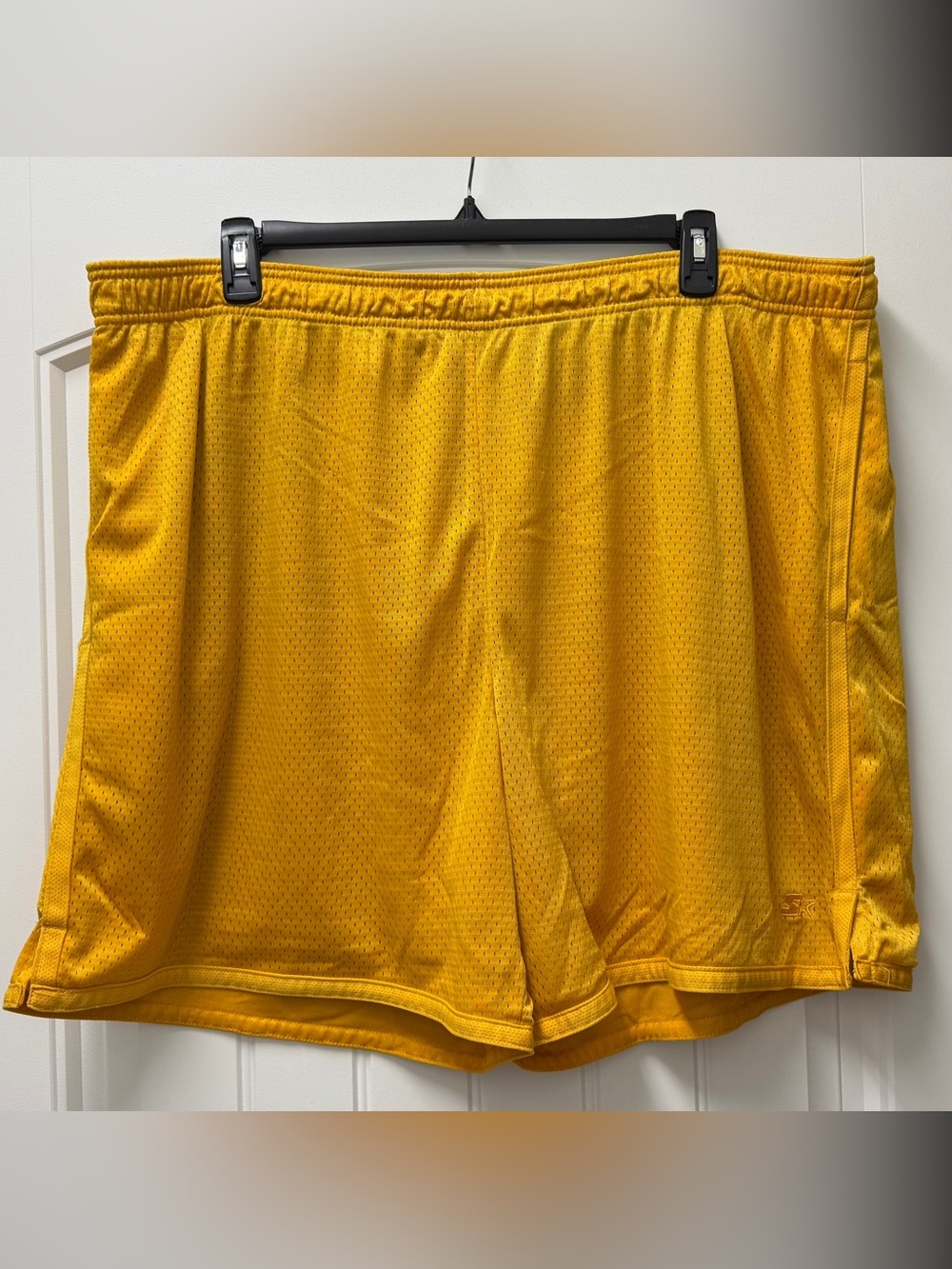 Starter Mesh Basketball Shorts Yellow Gold Big & Tall 3XL 8” Inseam Lakers